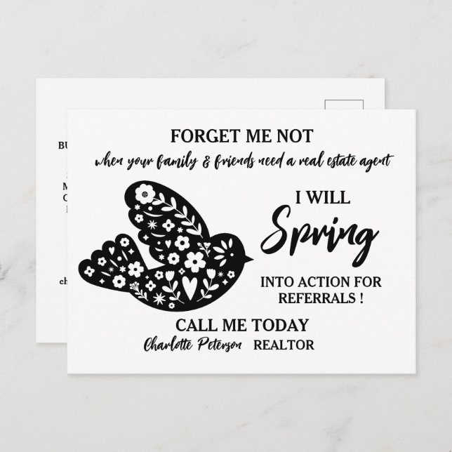 Real Estate Spring Referral Farming Marketing Postcard (Front/Back)