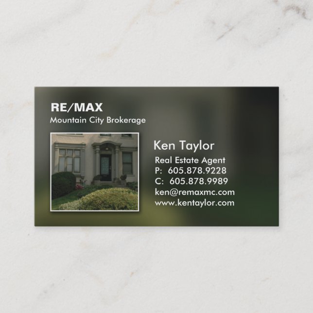 Real Estate Stucco Home Entrance Business Card (Front)