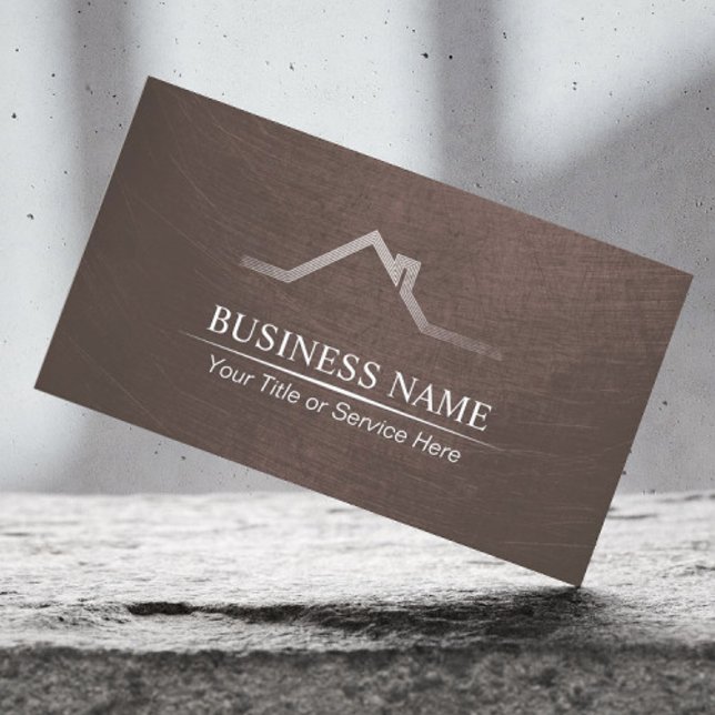 Real Estate Stylish Brown Realtor Business Card (Creator Uploaded)