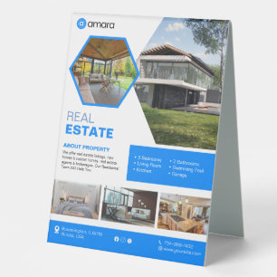 Real Estate Table Tent Sign