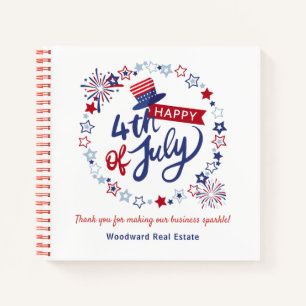 Real Estate Thank You Clients 4th of July Notebook