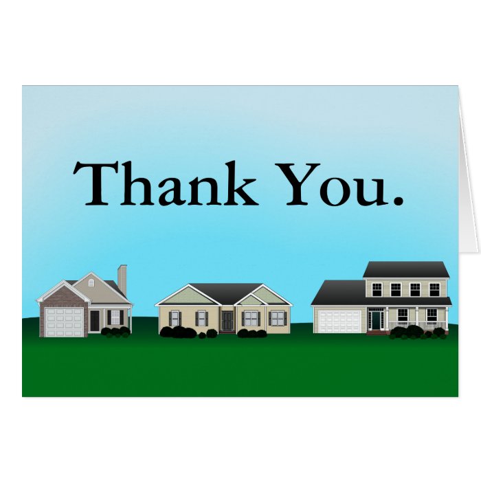 Real Estate Thank You Notes Note Card | Zazzle