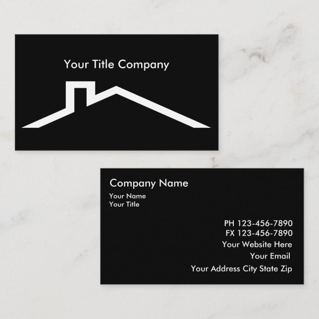 Real Estate Title Business Cards (Front/Back)