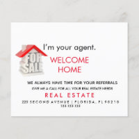 real estate WELCOME HOME Announcement Postcard