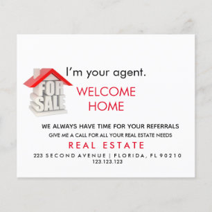 real estate WELCOME HOME Announcement Postcard Flyer