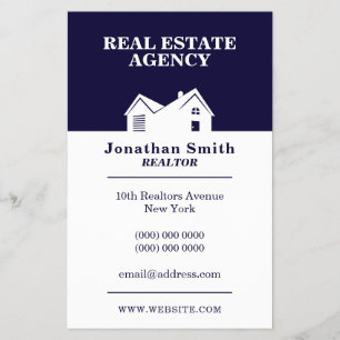 Real estate white blue flyer