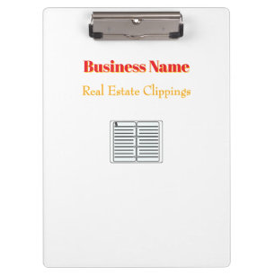 Real Estate White Clipboard