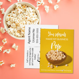 real estate Your Referrals Make My Business Pop An Announcement Postcard