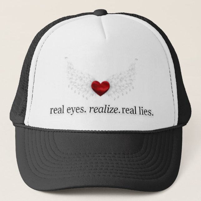 real eyes realise real lies trucker hat (Front)