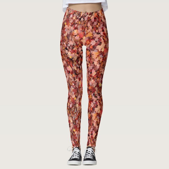 Real Fall Leaves  Leggings (Front)