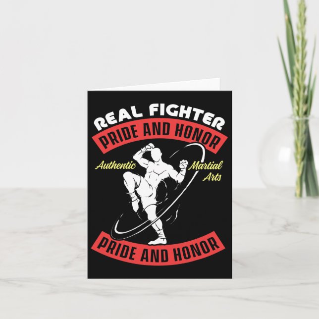 Real Fighter Muay Thai Mma Fight Authentic Martial Card (Front)