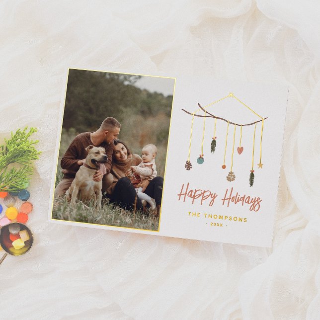 Real Foil Boho Christmas Tree Branch Photo Holiday (Creator Uploaded)