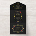 Real Foil Casino Poker Vegas Art Deco Wedding