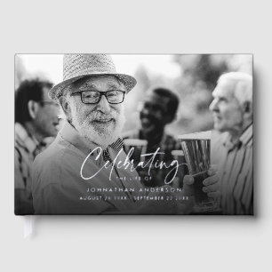 *REAL FOIL* Celebration Of Life Elegant 2-Photo Guest Book