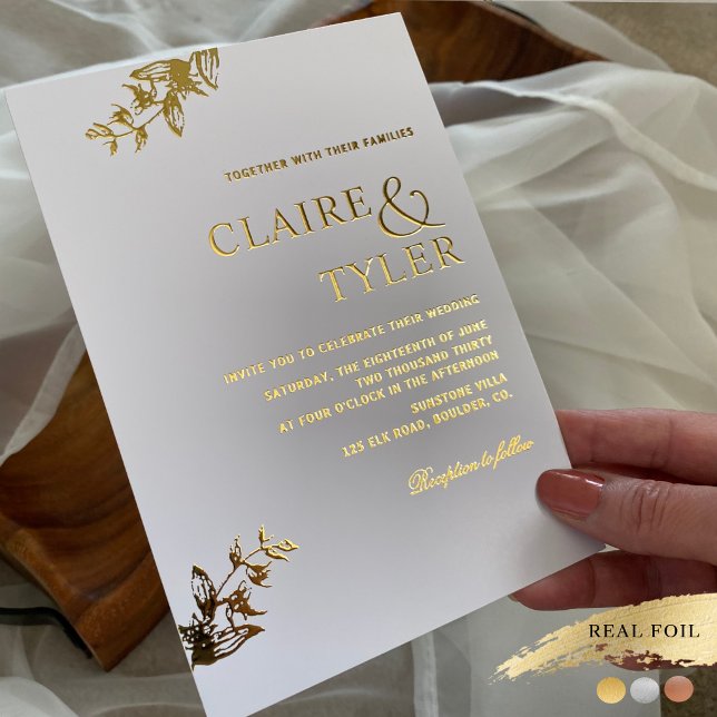 Real Foil Elegant and Simple Typography Wedding (Creator Uploaded)