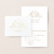 Real Foil Elegant Monogram with /without RSVP
