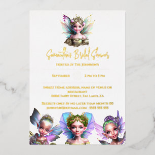 Real foil fairy gold fairytale magic bridal shower