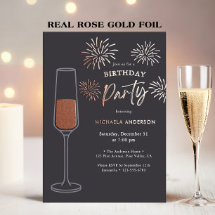Real Foil Fireworks & Champagne Birthday Party