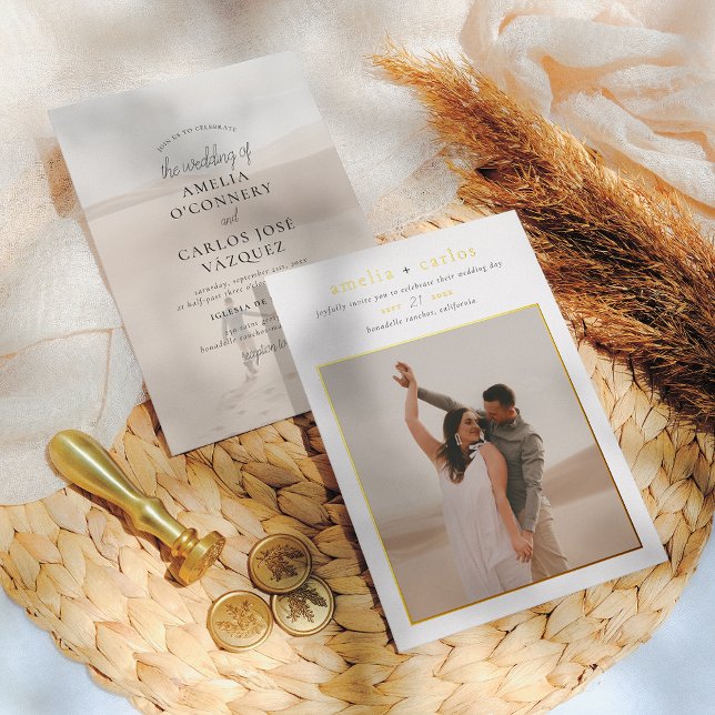 Real Foil | Modern Boho Simple 2 Photo Wedding (Creator Uploaded)