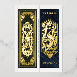 Real Foil Personalized Name 2 Bookmarks Per Card