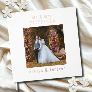 Real Foil Wedding Photo Personalised Names Guest Book
