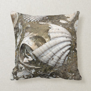 Real Fossil Image Pillow