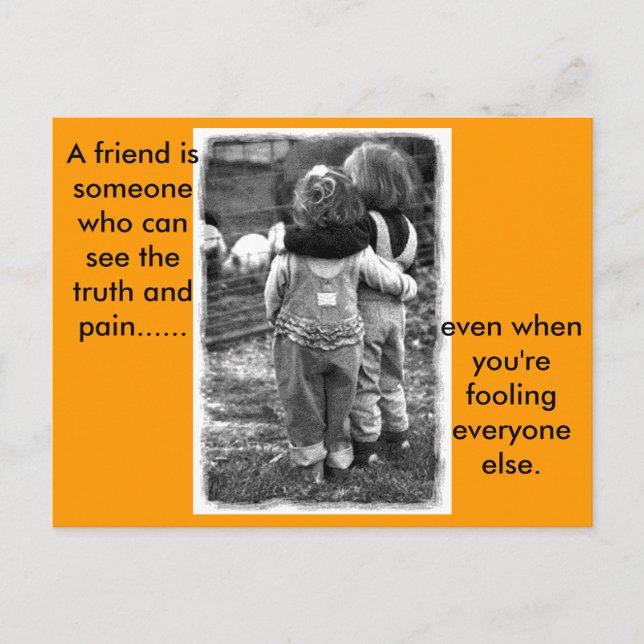 real_friends, A friend.. Postcard (Front)
