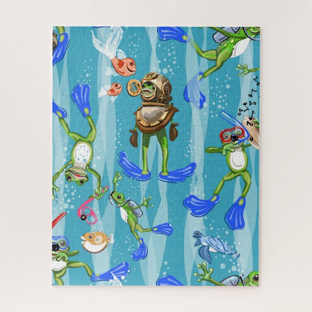Real Frog Men — Deep Sea Divers Jigsaw Puzzle (Vertical)