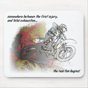 Real Fun Dirt Bike Motocross Mousepad Mouse Pad