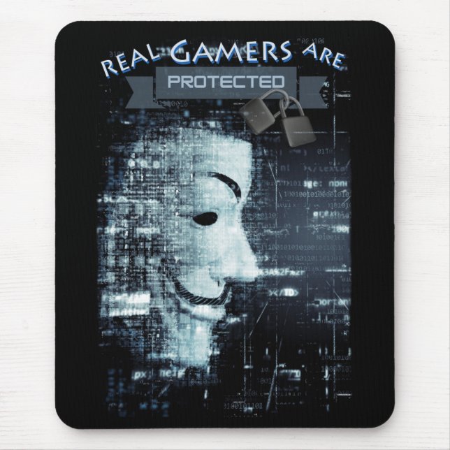 Real Gamers are Protected  Mouse Pad (Front)