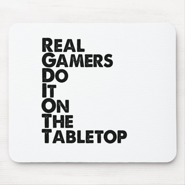 Real Gamers black Mouse Pad (Front)