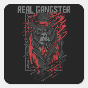 Real Gangster Square Sticker