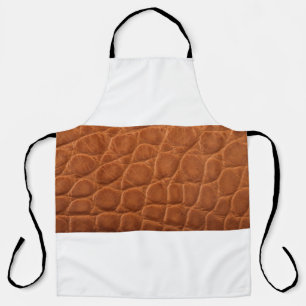 Real genuine tan brown alligator leather texture, apron