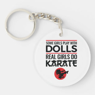 Real Girls Do Karate Cute Women Martial Arts Key Ring
