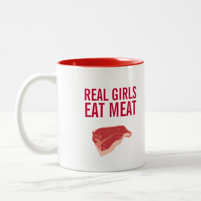 Real Girls Eat meat coffee mug (Left)