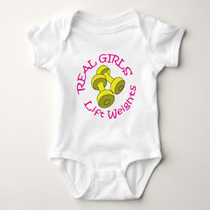 Real Girls Lift Weights Baby Bodysuit