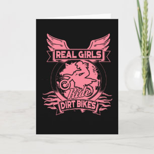 Real Girls Ride Dirt Bikes For Motocross Women Card
