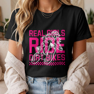 Real Girls Ride Dirt Bikes Motocross Tri-Blend Shirt
