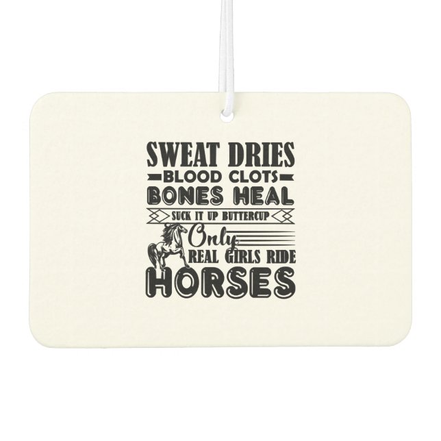 Real Girls Ride Horses Car Air Freshener (Front)