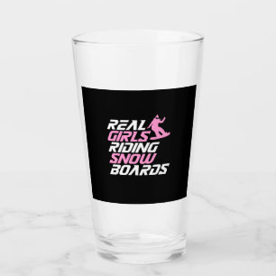 Real Girls Riding Snowboards Glass