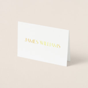 Real Gold Foil Art Deco Wedding Place Card