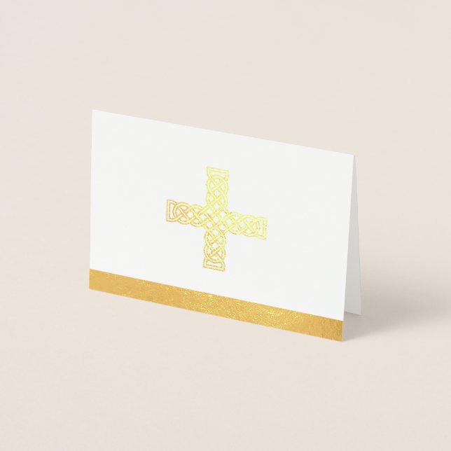 Real Gold Foil Cross Note Cards (Front)
