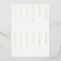 Real Gold Foil Custom Wedding Name Tag Place Cards