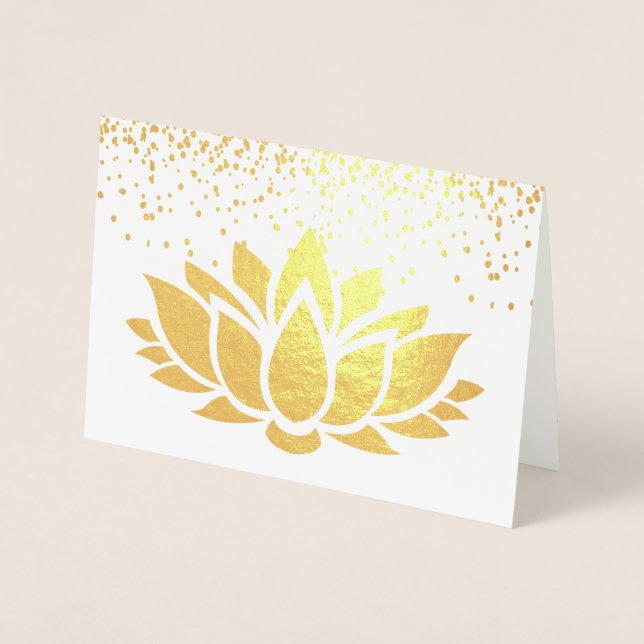 REAL gold foil lotus flower design Foil Card (Front)