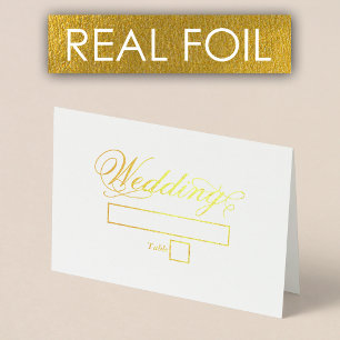 Real Gold Foil Luxury Wedding Place Card