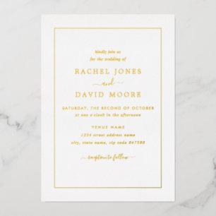 REAL GOLD FOIL Modern Wedding