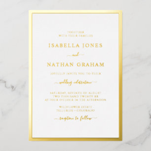 Real Gold Foil Simple Elegant Wedding