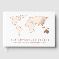 Real Gold Foil | World Map Wedding