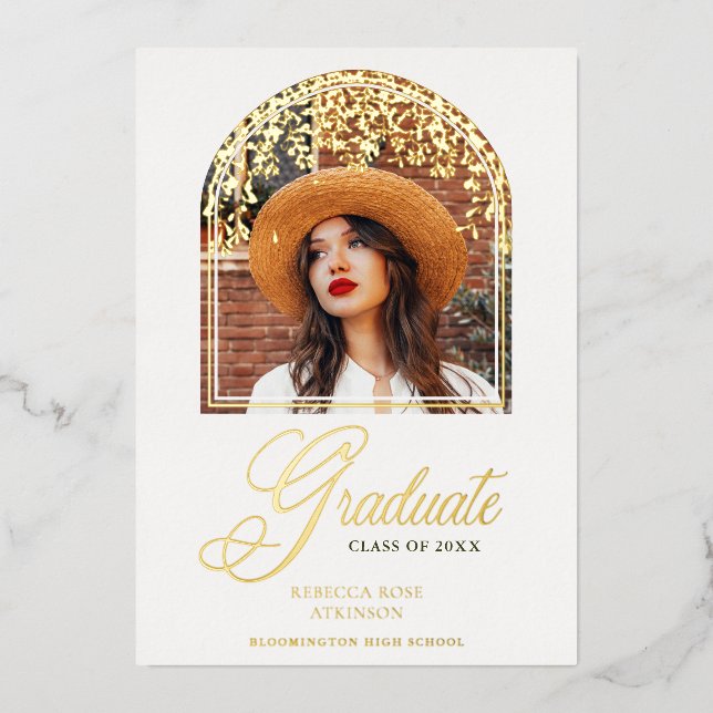 Real Golden Graduation Fancy Arch Effect Wisteria (Front)