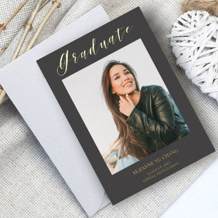 Real Golden Modern Typography Photo Graduate